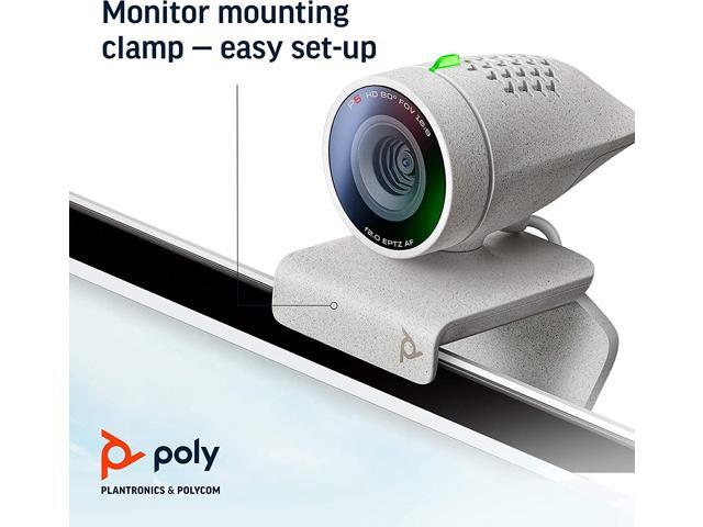 Poly - Studio P5 Webcam with Blackwire 3210 Headset Kit (Plantronics + Polycom) - 1080p HD Professional Video Conferencing Camera & Single-Ear...
