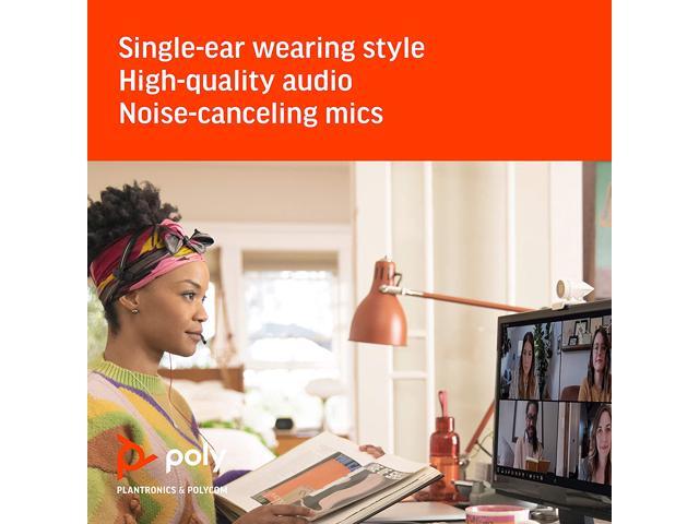 Poly - Studio P5 Webcam with Blackwire 3210 Headset Kit (Plantronics + Polycom) - 1080p HD Professional Video Conferencing Camera & Single-Ear...