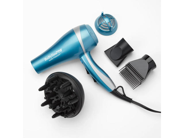 BaBylissPro Nano Titanium Lightweight Ionic Hair Dryer BNT5548 (Blue)