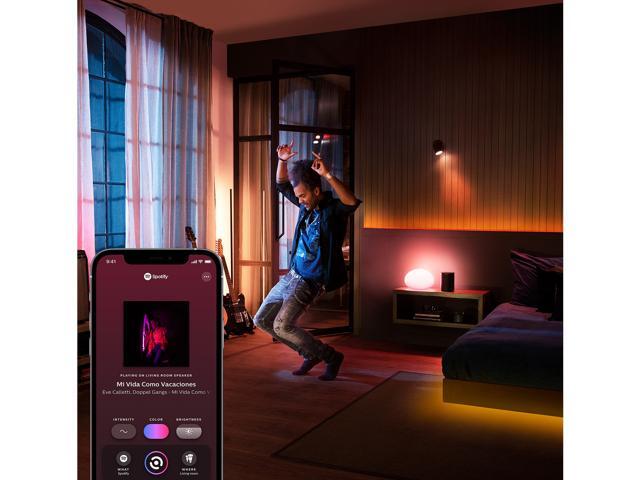 Philips Hue Bluetooth Gradient Ambiance Smart Lightstrip 3ft Extension NO Plug, (Muticolor Strip, Works with Apple Homekit and Google Home), White