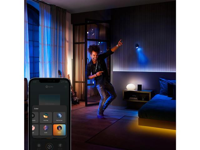 Philips Hue Bluetooth Gradient Ambiance Smart Lightstrip 3ft Extension NO Plug, (Muticolor Strip, Works with Apple Homekit and Google Home), White