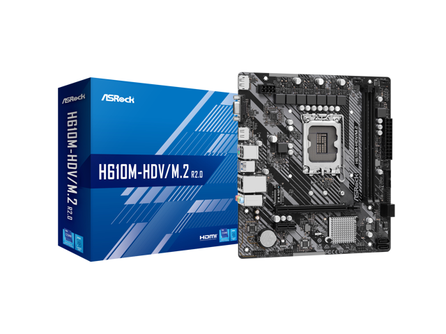 ASRock Intel H610 LGA 1700 Micro ATX DDR4 Motherboard