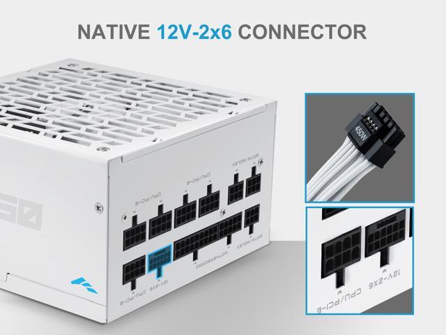 SAMA G650W ATX 3.1 Power Supply, 650W,Cybenetics Gold Standards, PCIe 5.1 Ready, Full Modular, Japanese Capacitors, FDB Fan, White Version