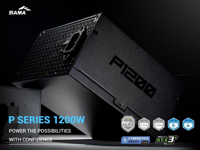 SAMA P1200W ATX 3.1 Power Supply, 1200W, Cybenetics Platinum Standards, PCIE 5.1 Ready, Full Modular, 1200W Gaming PSU, Premium Japanese...