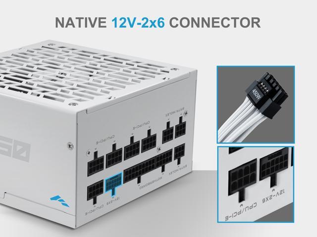 SAMA G850W ATX 3.1 Power Supply, 850W, Cybenetics Gold Standards, PCIe 5.1 Ready, Full Modular, Japanese Capacitors, FDB Fan, White Version