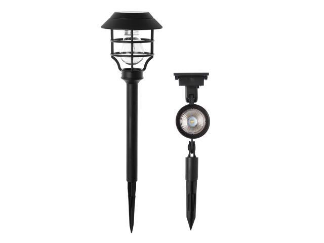 Home Zone Security Solar Path Lights - Outdoor Decorative Pathway Light and Spotlight Variety Pack, 8-Pack