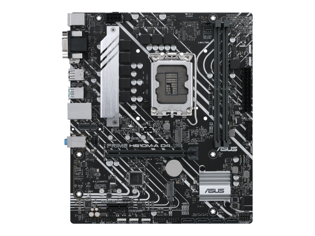 ASUS PRIME H610M-A D4-CSM LGA 1700 (Intel 12th & 13th Gen) Micro-ATX Commercial Motherboard (PCIe 4.0, DDR4, 2xM.2 slots, 1Gb LAN, rear USB 3.2 Gen...