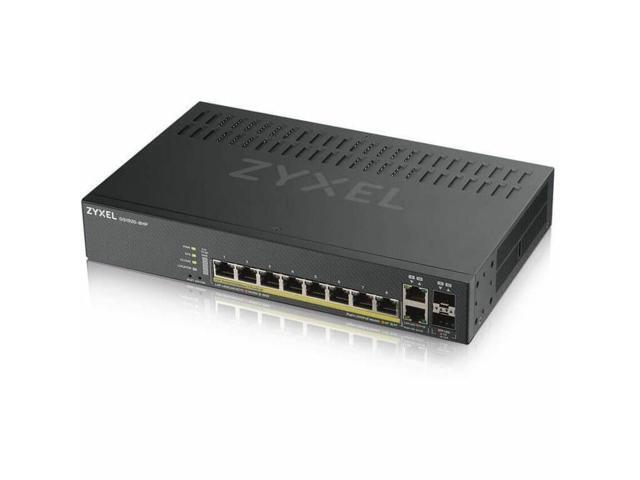 ZyXEL GS1920-8HPv2 8-Port Gigabit Smart Nebula Cloud Managed PoE Switch, 8 PoE+ Ports at 130W with 2 SFP Uplinks