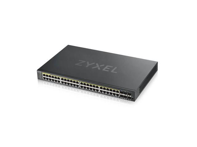 ZyXEL 48-Port Gigabit Smart Nebula Cloud Managed PoE Switch, 48 PoE+ Ports at 375W with 2 SFP Uplinks, TAA Compliant, GS1920-48HPv2