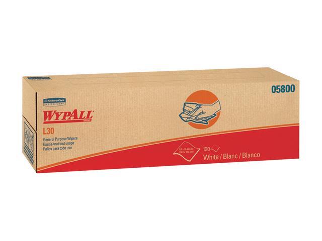 WypAll L30 DRC Towels (05800), Strong and Soft Wipes, White, 100 Sheets / Pop-Up Box, 8 Boxes / Case, 800 Wipes / Case