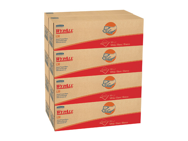 WypAll L30 DRC Towels (05800), Strong and Soft Wipes, White, 100 Sheets / Pop-Up Box, 8 Boxes / Case, 800 Wipes / Case