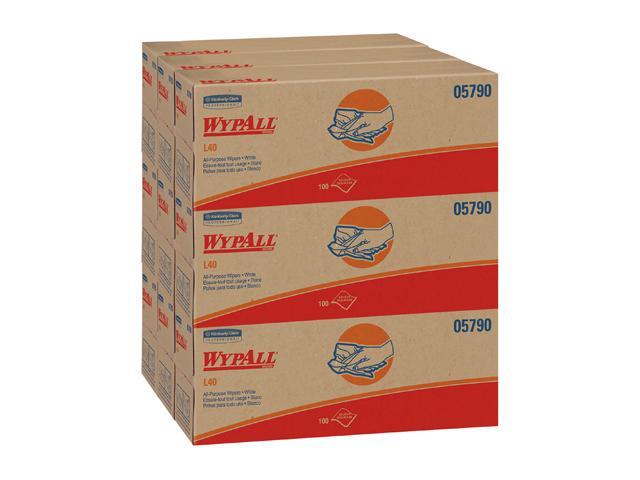 WypAll L40 Disposable Cleaning and Drying Towels (05790), Limited Use Towels, White, 9 Pop Up Boxes per Case, 100 Sheets per Box, 900 Sheets Total