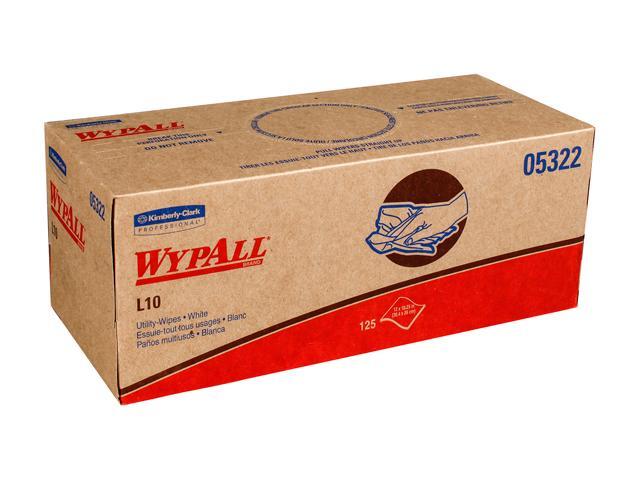 WypAll L10 Disposable Towels (05322), Limited Use, 1-PLY, Pop-Up Box, White, 18 Boxes / Case, 125 Large Wipes / Box
