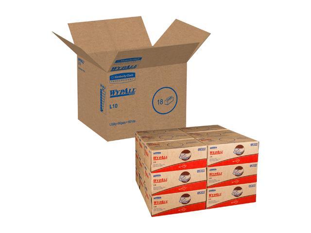 WypAll L10 Disposable Towels (05322), Limited Use, 1-PLY, Pop-Up Box, White, 18 Boxes / Case, 125 Large Wipes / Box