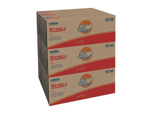 WypAll L40 Disposable Cleaning and Drying Towels (05740), Limited Use Towels, Blue, 9 Pop Up Boxes per Case, 100 Sheets per Box, 900 Sheets Total