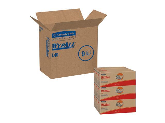 WypAll L40 Disposable Cleaning and Drying Towels (05740), Limited Use Towels, Blue, 9 Pop Up Boxes per Case, 100 Sheets per Box, 900 Sheets Total