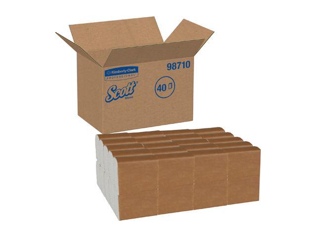 Scott Tall Fold Paper Napkins (98710), Disposable, Snack-Sized, 1-Ply, 20 Packs of 500 Beverage Napkins (10,000 / Case)