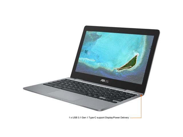 ASUS Chromebook C223NA-DH02 11.6' HD, Intel Dual-Core Celeron N3350 Processor (Up to 2.4GHz) 4GB RAM, 32GB eMMC Storage, Grey