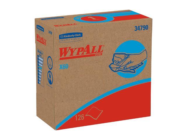 Wypall X60 Reusable Cloths (34790) in Convenient Pop-Up Box, White, 10 Boxes / Case, 126 Sheets / Box