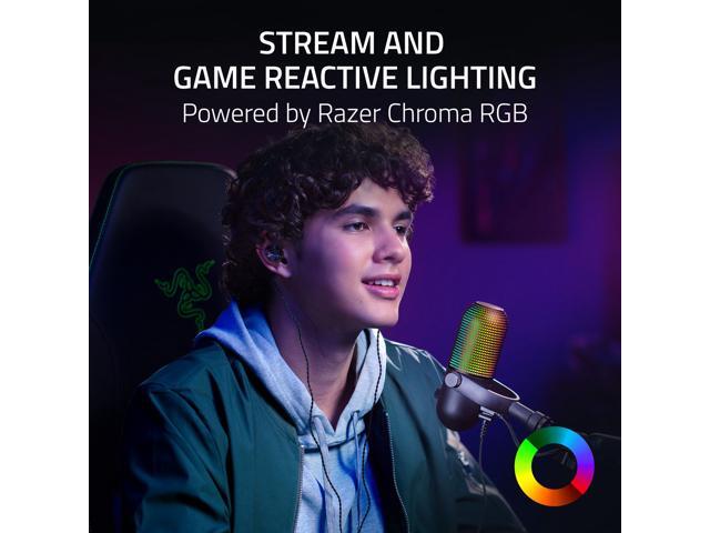 Razer - Seiren V3 Chroma Condenser USB Microphone - Black - image 3