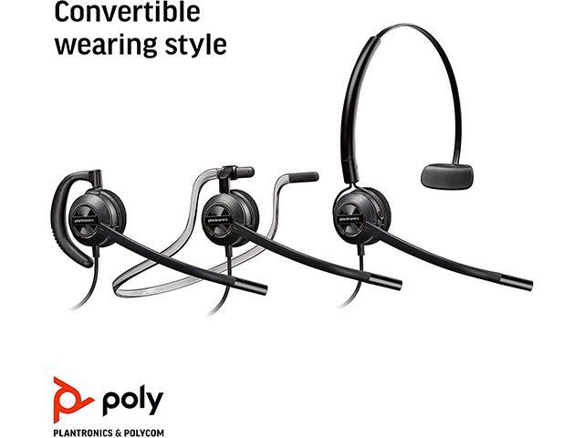 Poly (Plantronics + Polycom) EncorePro 545 USB-A and USB-C USB Headset (Plantronics) - Acoustic Hearing Protection - Hold & Call Answer Buttons -...