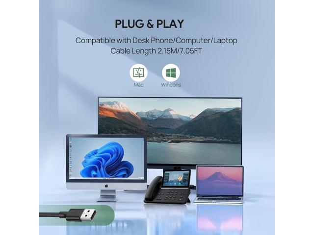 Yealink UH42 USB-C/A Headset with Microphone for PC Computer, Wired Headset Teams Certified, Noise Cancelling Mic, in Line Control, Mute Button,...