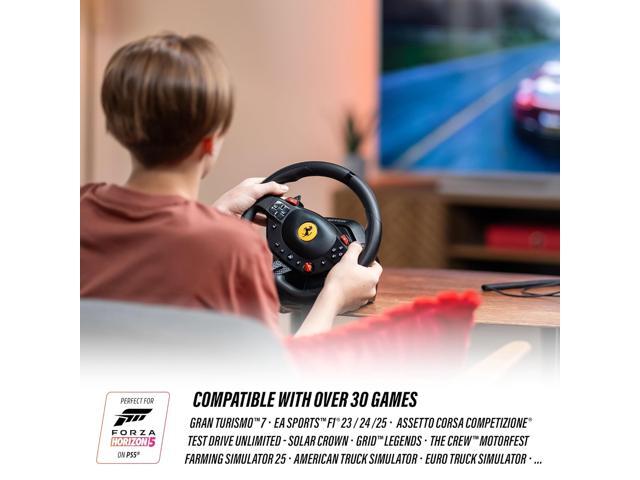 Thrustmaster - T98 Ferrari 296 GTB Racing Wheel & Pedal Set for Playstation 4, Playstation 5, Windows - Black - image 3