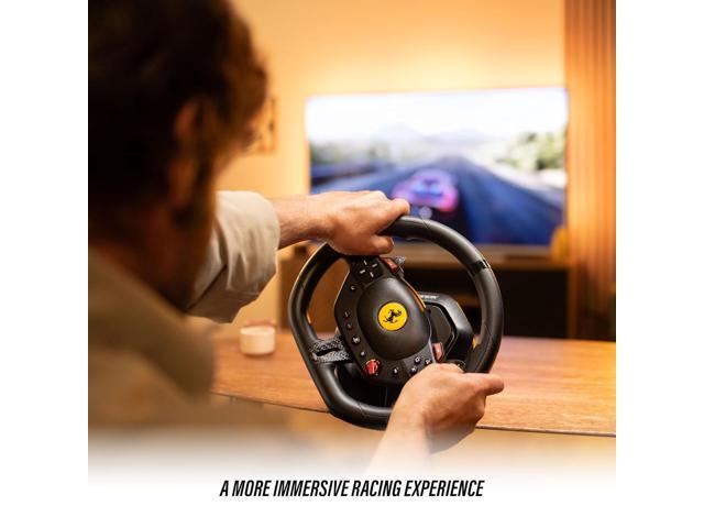 Thrustmaster - T98 Ferrari 296 GTB Racing Wheel & Pedal Set for Playstation 4, Playstation 5, Windows - Black - image 7