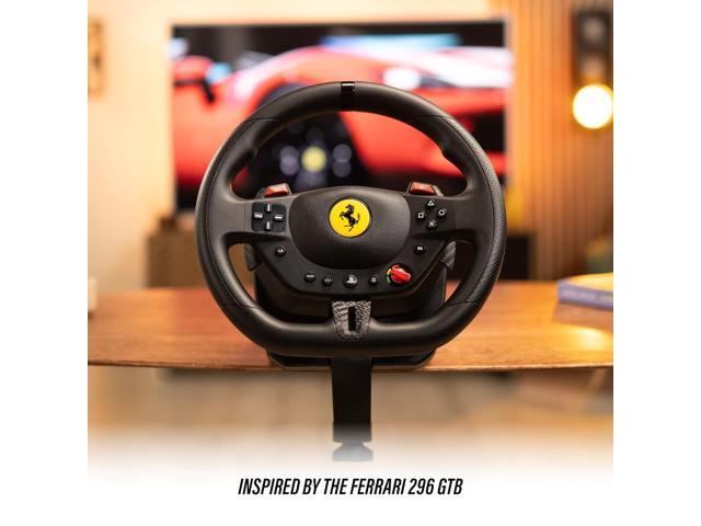 Thrustmaster - T98 Ferrari 296 GTB Racing Wheel & Pedal Set for Playstation 4, Playstation 5, Windows - Black - image 8