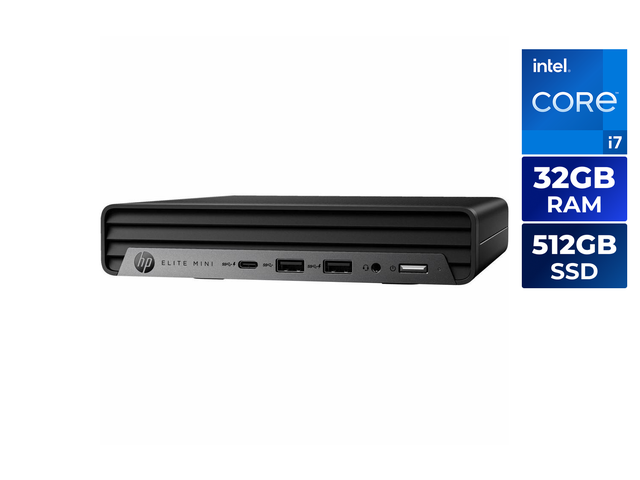 HP Elite Mini 800 G9 Mini Desktop PC, Intel Core i7-14700T, 32GB DDR5, 512GB SSD, Windows 11 Pro (A12GVUT#ABA)