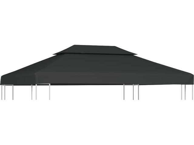 vidaXL Gazebo Cover 2-Tier Canopy Top Replacement Patio Sunshade Anthracite
