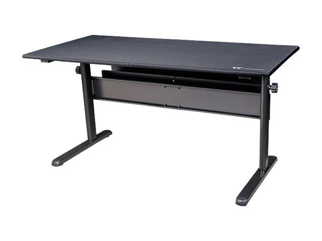 Thermaltake Tt Gaming Level 20 GT Battlestation Computer Gaming Desk Adjustable Heights Scratch Resistant Surface Full-sized Desk Mat Cable...