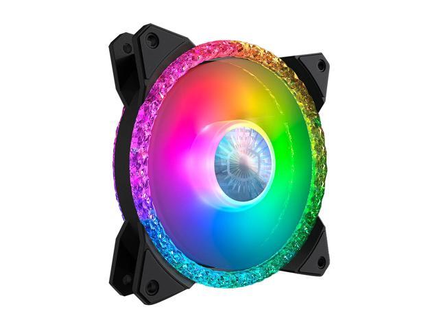 Cooler Master MasterFan MF120 Prismatic Addressable RGB 120mm Fan with Radiant Crystalline Lighting Effect - Crystallized Loop with Tri-Loop ARGB...