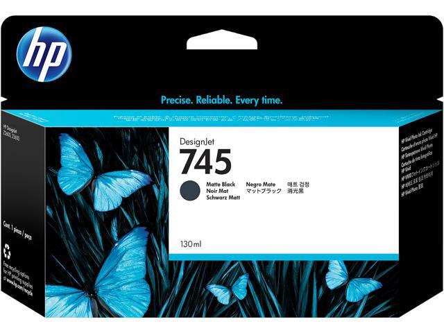 HP 745 130-ml DesignJet Matte Black Ink Cartridge, F9J99A