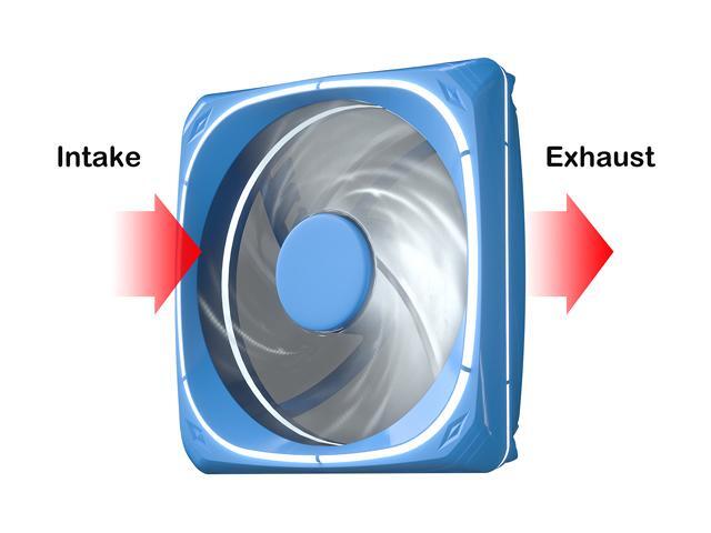 Vetroo DF120 120mm Case Fan White LED Lighting PC Cooling Fan w/ Blue Fan Frame for Radiator / CPU Cooler / Computer Case