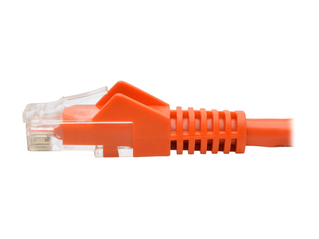 Tripp Lite Cat6 Gigabit Ethernet Snagless Molded Patch Cable UTP Orange RJ45 M/550Mhz 2Ft 2' (N201-002-OR)