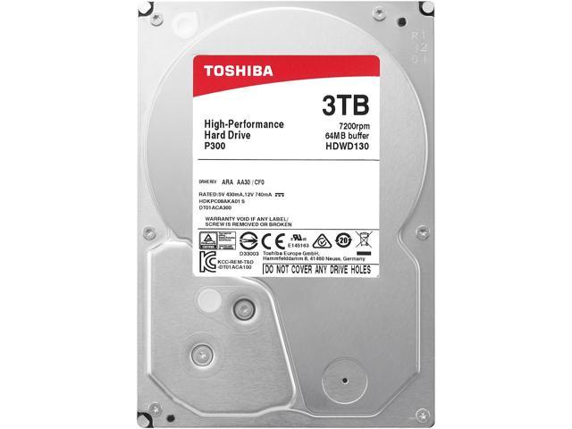 Toshiba P300 Desktop PC - Hard drive - 3 TB - internal - 3.5' - SATA 6Gb/s - 7200 rpm - buffer: 64 MB