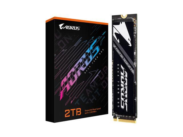 GIGABYTE AORUS Gen4 7300 SSD 2TB (w/o heat spreader) PCIe 4.0 NVMe M.2 Internal Solid State Drive with Read Speed Up to 7300MB/s, Write Speed Up to...