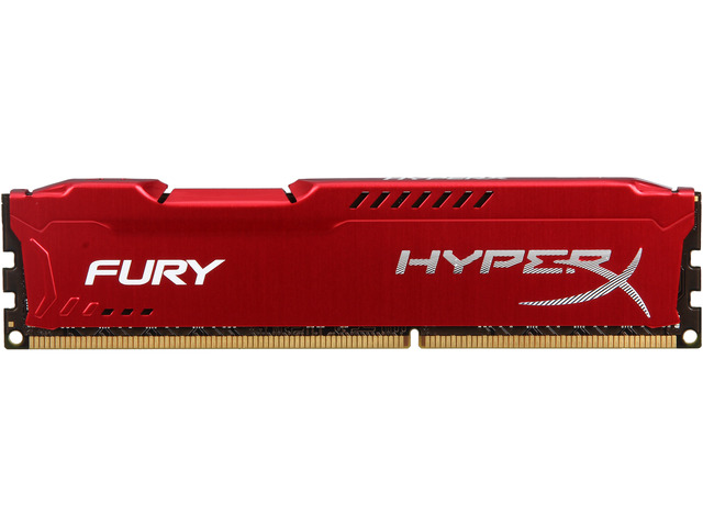 HyperX Fury Red Series 8GB DDR3 1600 (PC3 12800) Desktop Memory Model HX316C10FR/8