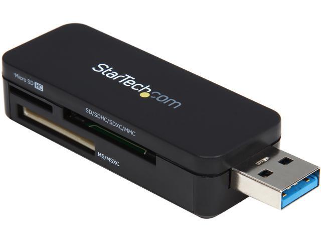 StarTech.com FCREADMICRO3 USB 3.0 External Flash Multi Media Memory Card Reader - USB 3 Card Reader - Portable External Mini Card Reader - SDHC.