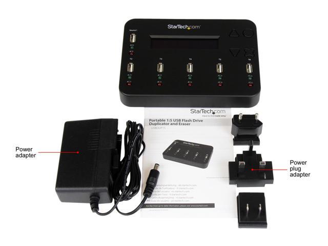 StarTech. com USBDUP15 6 - USB A (4 pin) Female Standalone 1:5 USB Flash Drive Duplicator and Eraser - Flash Drive Copier
