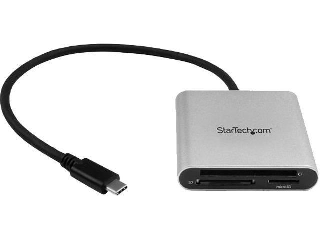 StarTech.com FCREADU3C 3-in-1 1 x USB Type-C (24 pin) USB 3.0 Receptacle - 5 Gbit/s USB 3.0 Flash Memory Multi-Card Reader / Writer with USB-C.