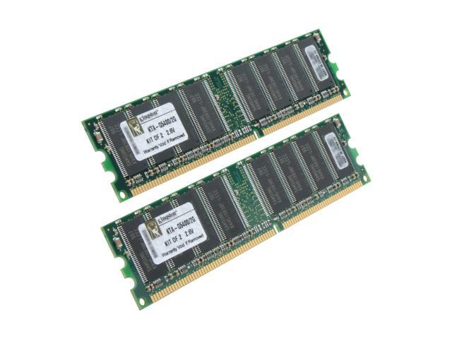 Kingston 2GB (2 x 1GB) 184-Pin DDR SDRAM DDR 400 (PC 3200) Dual Channel Kit Memory for Apple Desktop Model KTA-G5400/2G