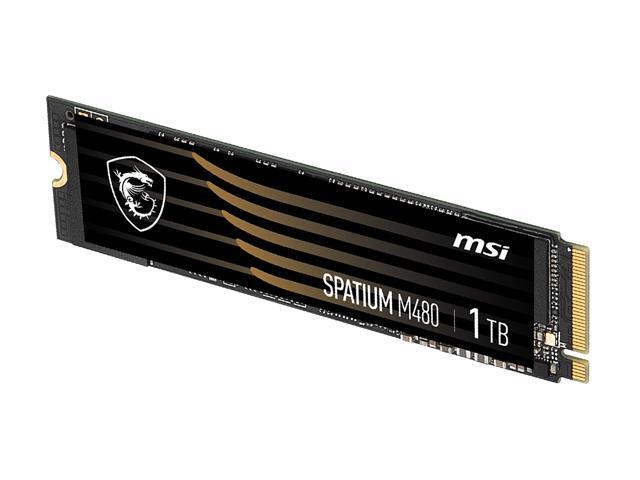 MSI SPATIUM M480 M.2 2280 1TB PCIe Gen4x4, NVMe 1.4 3D NAND Internal Solid State Drive (SSD)