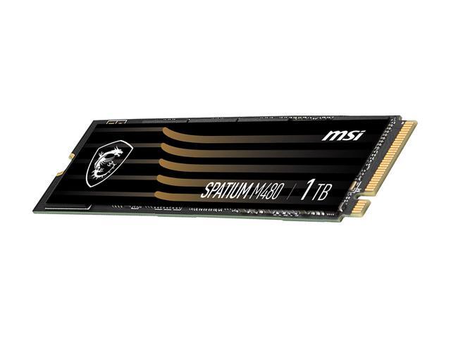 MSI SPATIUM M480 M.2 2280 1TB PCIe Gen4x4, NVMe 1.4 3D NAND Internal Solid State Drive (SSD)