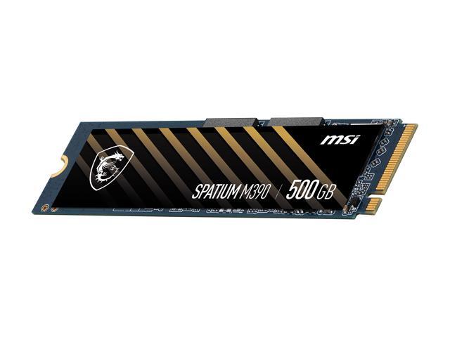 MSI SPATIUM M390 M.2 2280 500GB PCIe Gen3 x4, NVMe 1.4 3 D NAND Internal Solid State Drive (SSD)