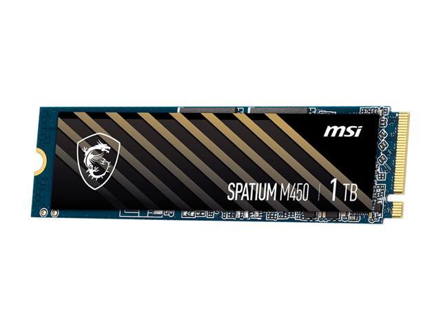 MSI SPATIUM M450 M.2 2280 1TB PCI-Express 4.0 x4, NVMe 1.4 3D NAND Internal Solid State Drive (SSD)