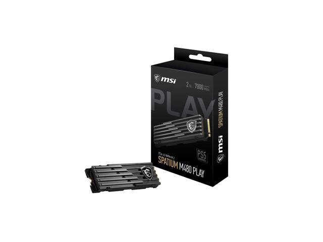 MSI SPATIUM Series M.2 2280 2TB PCI-Express 4.0 x4 3D NAND Internal Solid State Drive (SSD) M480 PS5 Compatible Heatsink