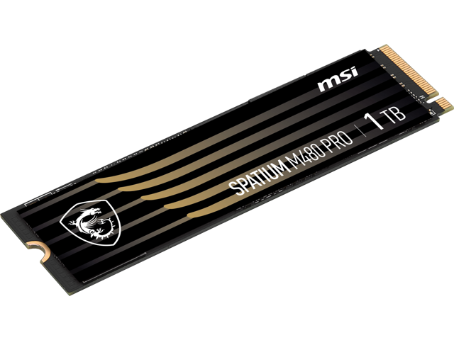MSI SPATIUM M480 PRO PCIe 4.0 NVMe M.2 1TB PCI-Express 4.0 x4, NVMe 1.4 3D NAND Internal Solid State Drive (SSD)
