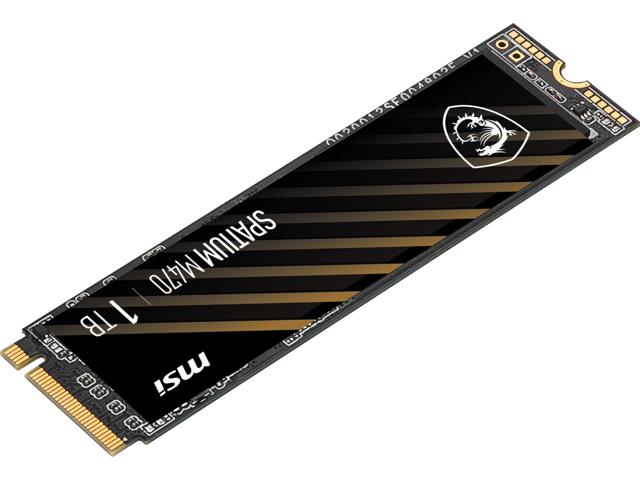 MSI SPATIUM M470 PRO PCIe 4.0 NVMe M.2 2280 1TB PCI-Express 4.0 x4 3D NAND Internal Solid State Drive (SSD) - SM470PN1TB